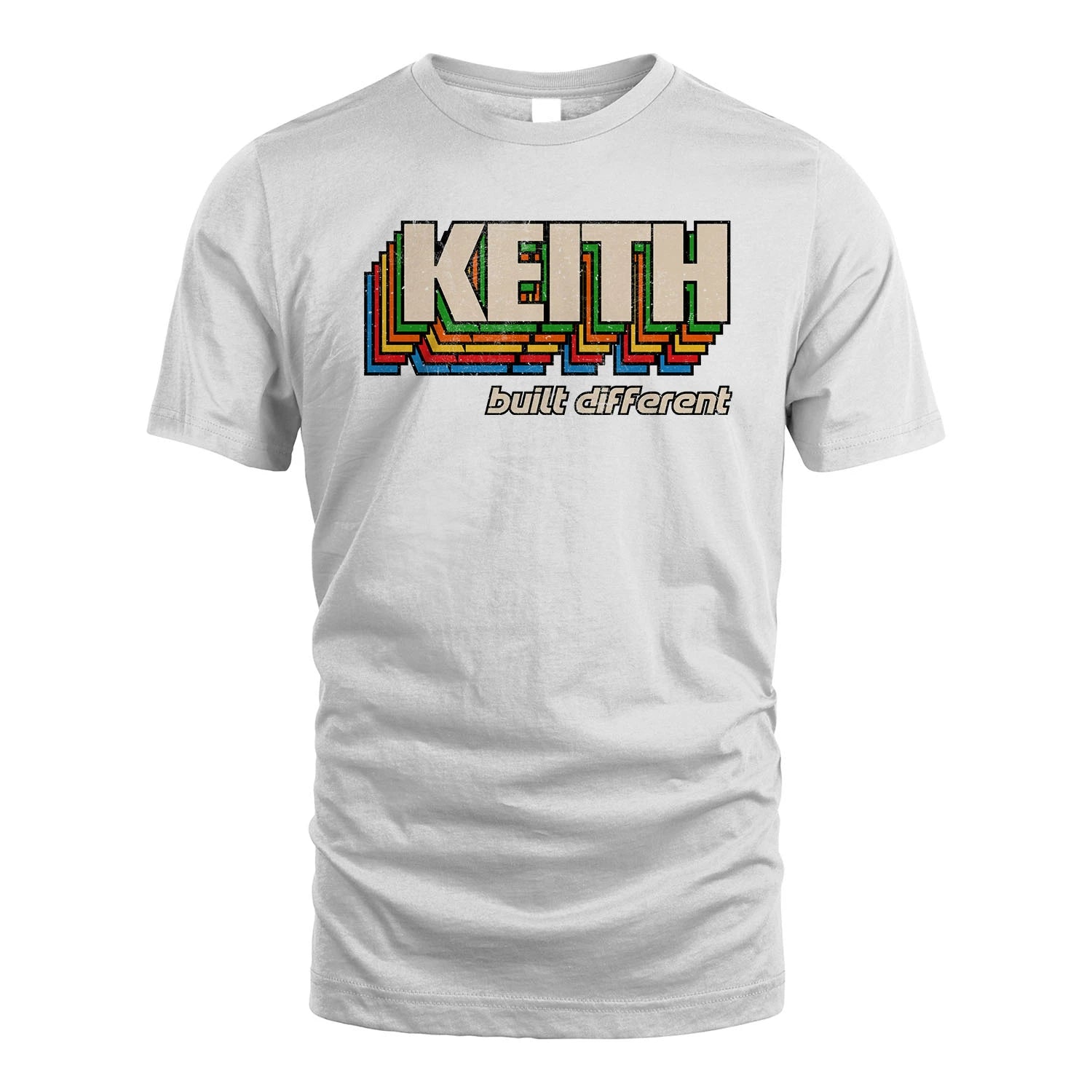 Your Name Built Different Retro Shirt KEITH M1-26