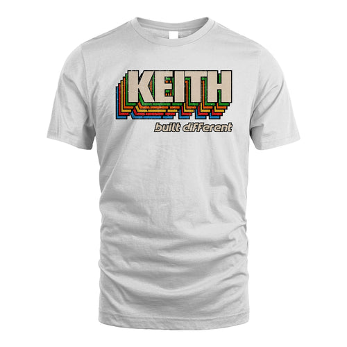 Your Name Built Different Retro Shirt KEITH M1-26