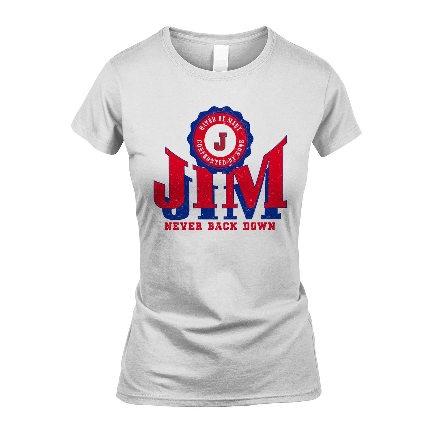 Your Name Never Back Down Shirt JIM M1-33