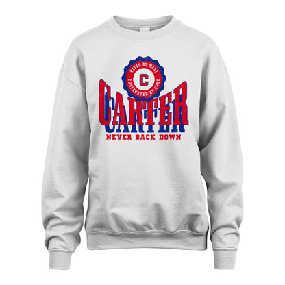 Your Name Never Back Down Shirt CARTER M1-33