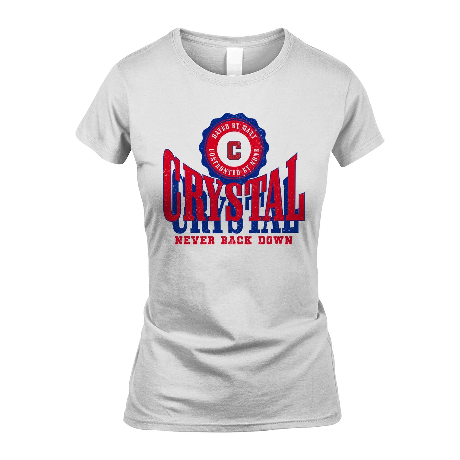 Your Name Never Back Down Shirt CRYSTAL M1-33