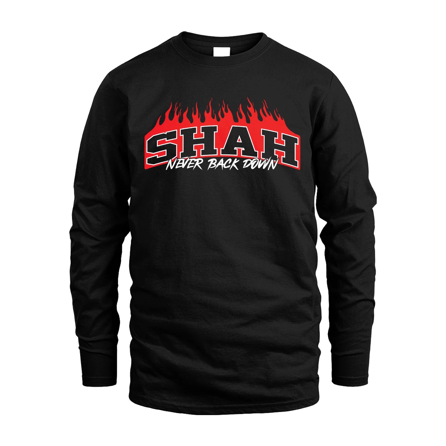 Never Back Down Your Name With Fire Shirt SHAH M1-37