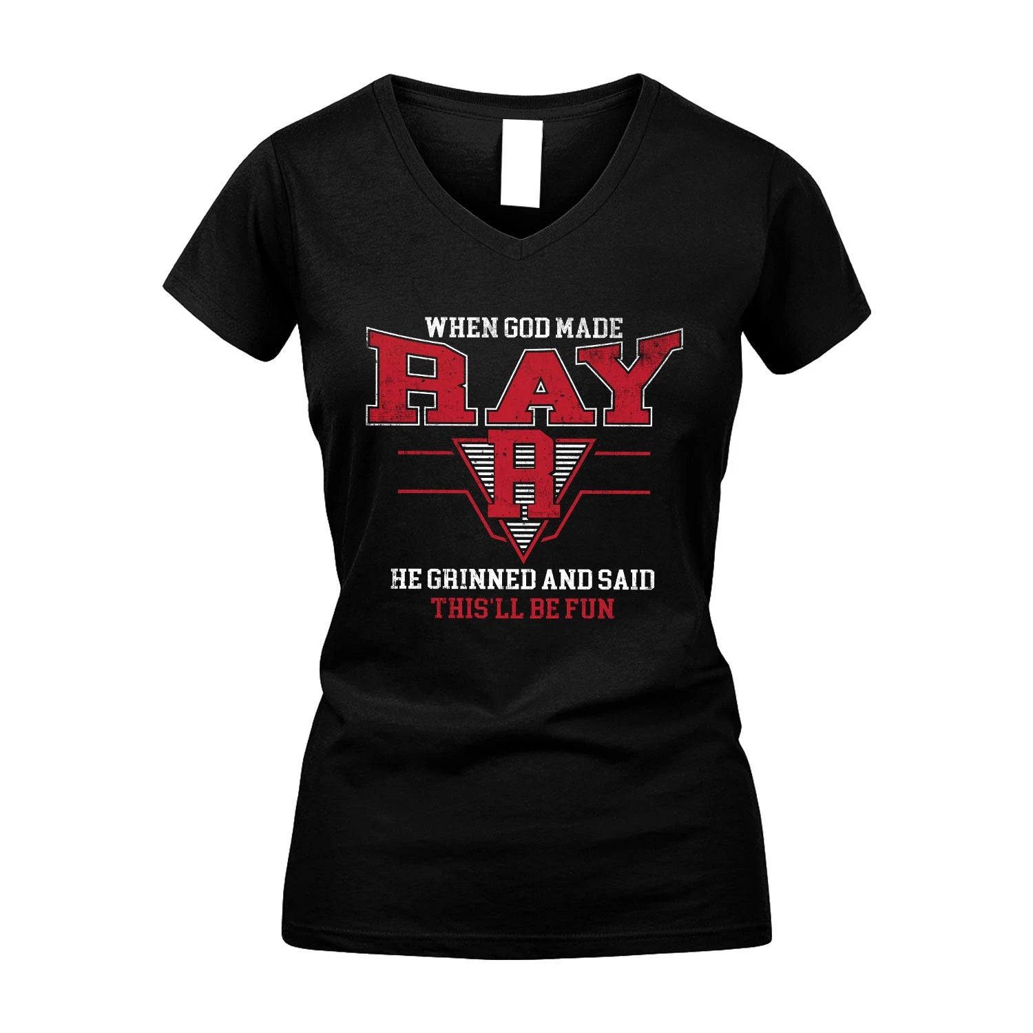 When God Made Your Name He Grinned And Said This'll Be Fun Baseball Shirt RAY M1-29