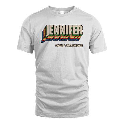 Your Name Built Different Retro Shirt JENNIFER M1-26