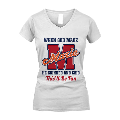 God Made Your Name Custom Shirt MARIE M1-16