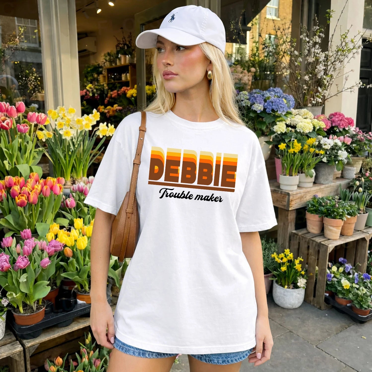 Your Name Trouble Maker Funny Shirt DEBBIE M1-34