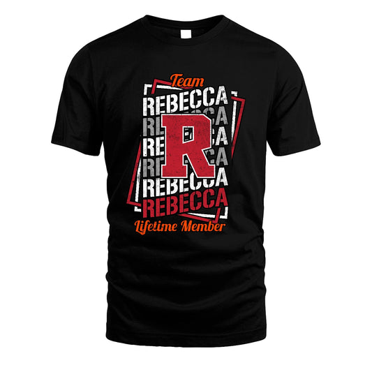 Team Your Name Lifetime Member Sporty Shirt REBECCA M1-25
