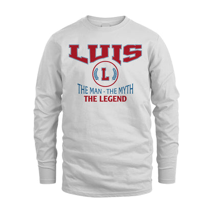 The Man The Myth The Legend Jet Style Shirt LUIS M1-9