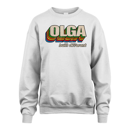 Your Name Built Different Retro Shirt OLGA M1-26