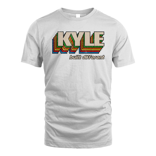 Your Name Built Different Retro Shirt KYLE M1-26