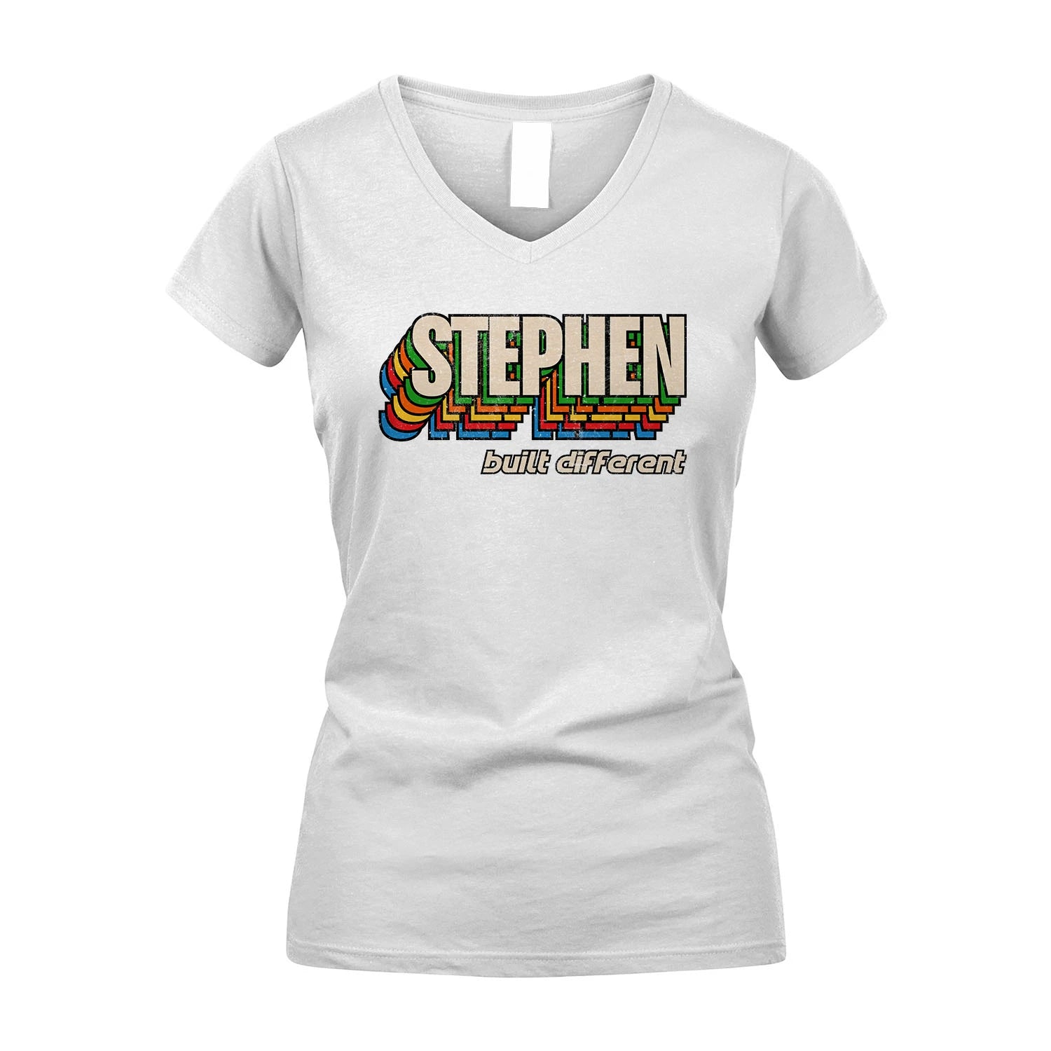 Your Name Built Different Retro Shirt STEPHEN M1-26