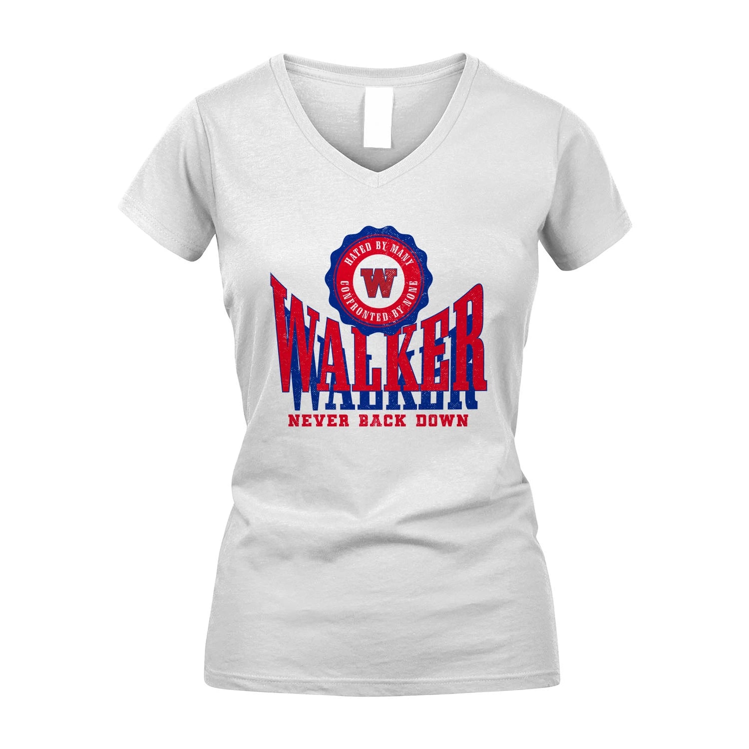 Your Name Never Back Down Shirt WALKER M1-33
