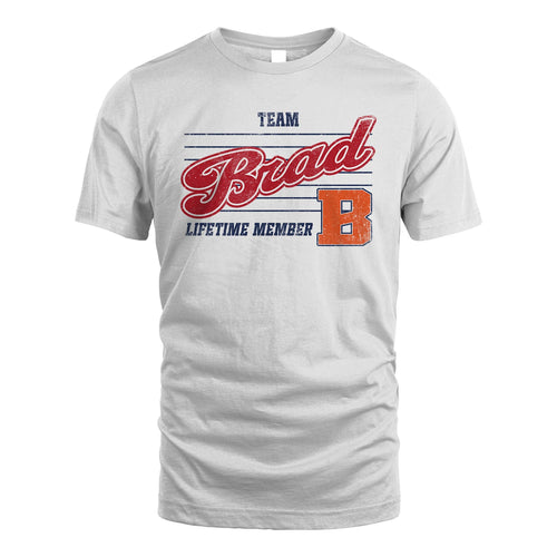 Team Your Name Lifetime Member Vintage Shirt BRAD M1-24