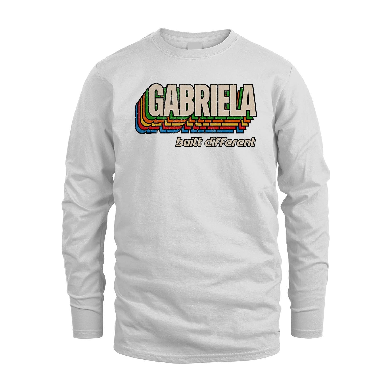 Your Name Built Different Retro Shirt GABRIELA M1-26