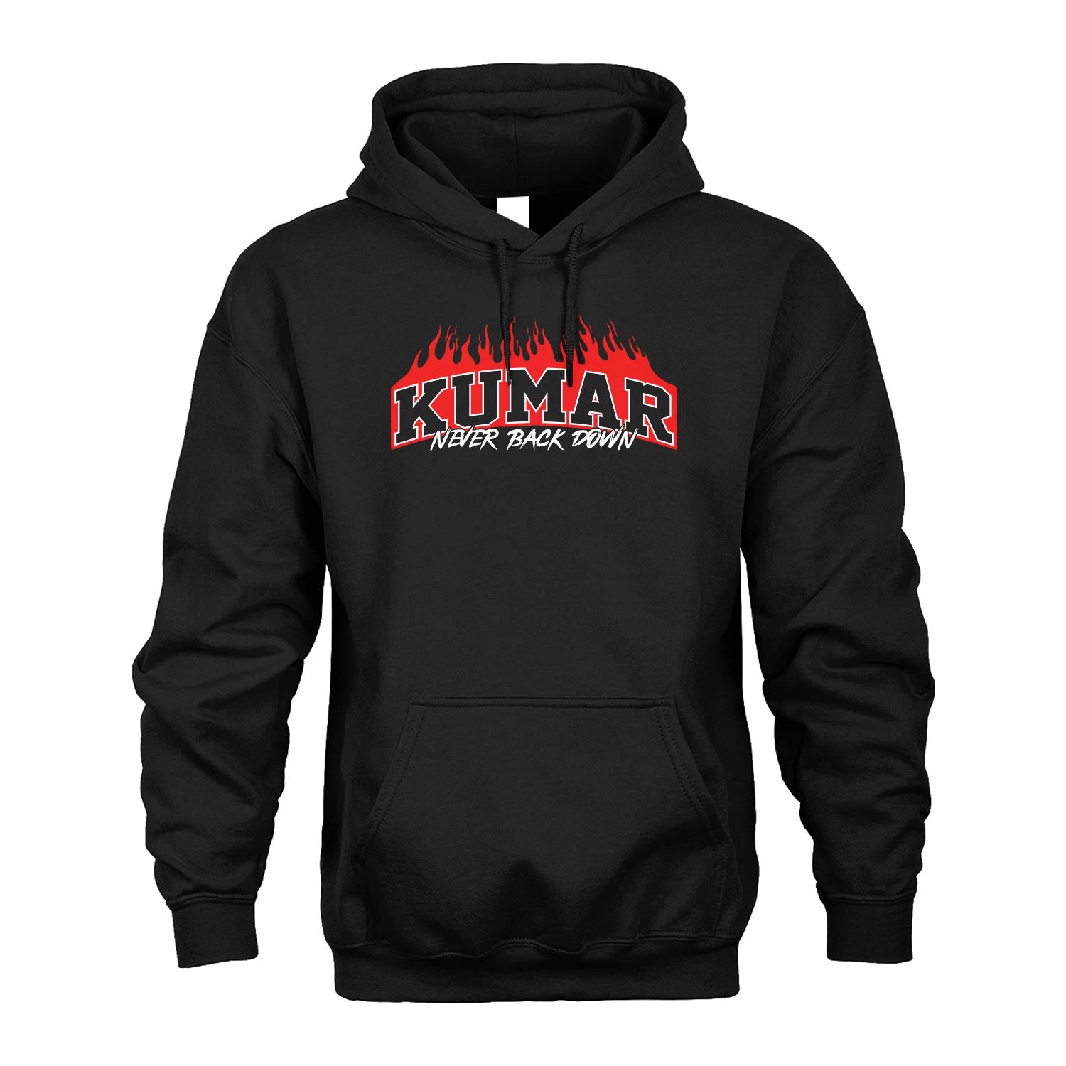 Never Back Down Your Name With Fire Shirt KUMAR M1-37