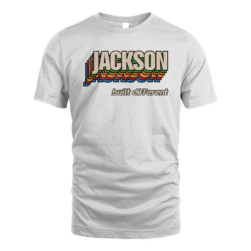 Your Name Built Different Retro Shirt JACKSON M1-26
