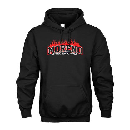 Never Back Down Your Name With Fire Shirt MORENO M1-37