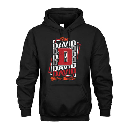Team Your Name Lifetime Member Sporty Shirt DAVID M1-25