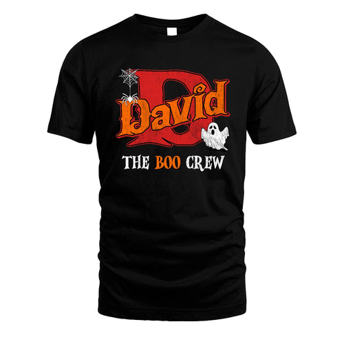The Boo Crew Halloween Custom Name Shirt DAVID M1-22