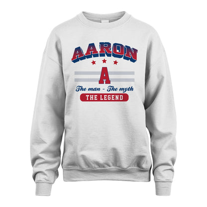 The Man The Myth The Legend With Your Name Shirt AARON M1-35