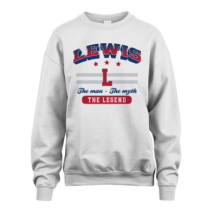 The Man The Myth The Legend With Your Name Shirt LEWIS M1-35