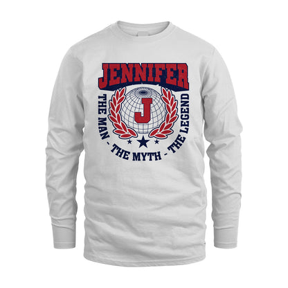 The Man The Myth The Legend Logo Shirt JENNIFER M1-30