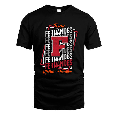 Team Your Name Lifetime Member Sporty Shirt FERNANDES M1-25