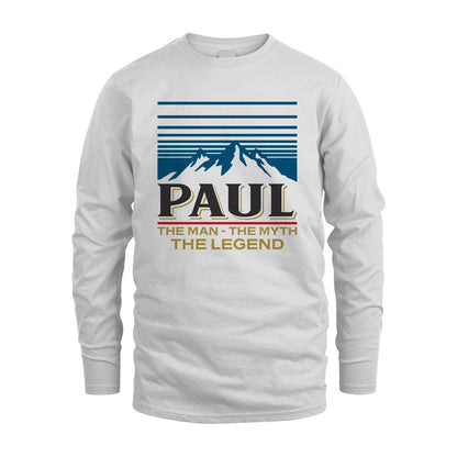 The Man The Myth The Legend Vintage Mountain Shirt PAUL M1-19