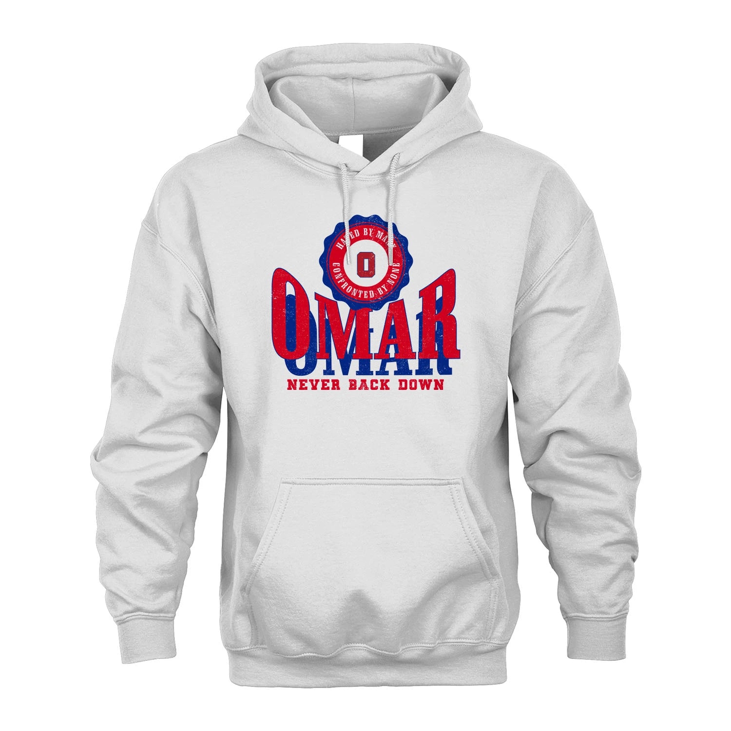 Your Name Never Back Down Shirt OMAR M1-33